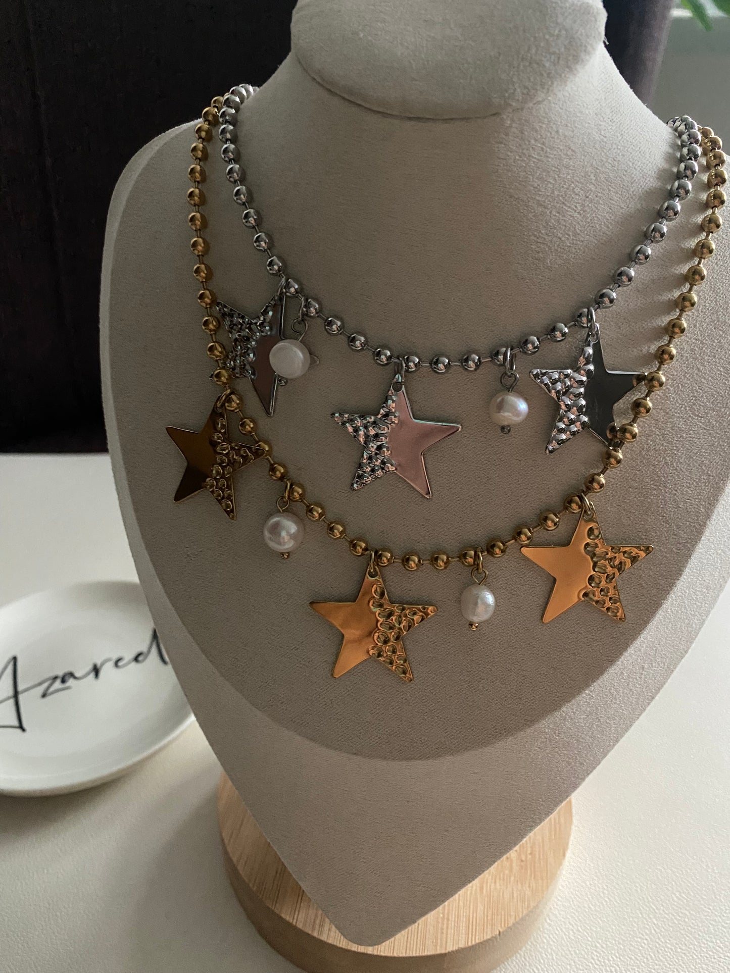 Triple Star Necklace