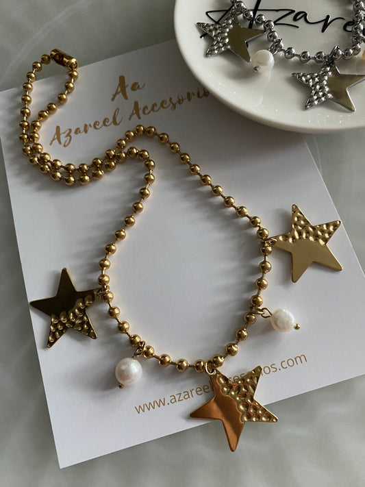 Triple Star Necklace