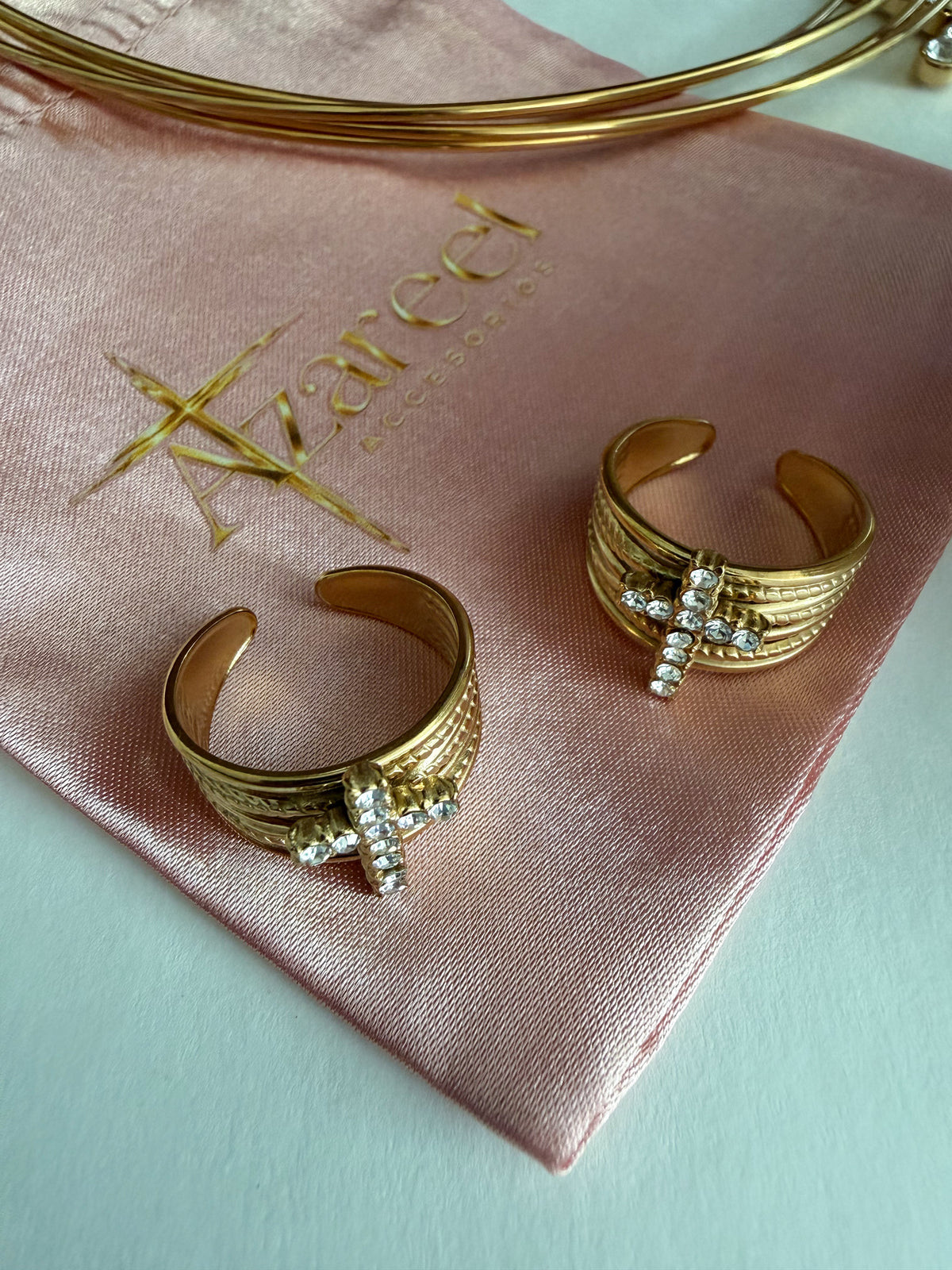 Crystal Cross Ring