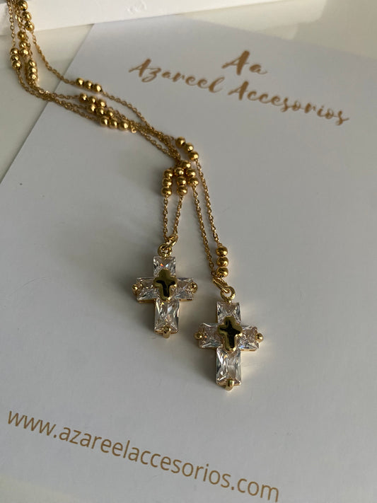 Zirconia Cross Necklace